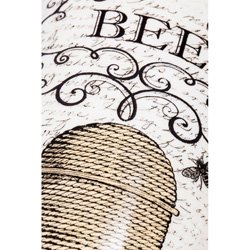 Cypress Home Inspirational Travel Mug, Bee Happy 17 OZ Ceramic Cup - 4 x 5 x 7 Inches Insulated Coffee Tea Mug