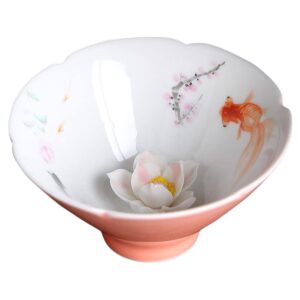 hemoton ramekins cereal bowl bowls japanese tea set colorful painting tea cup household teaware ceramic tea cup chinese tea tasting cup chinese tea set soup soup bowls bowl mini tea cup