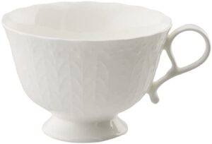 narumi 9968-2406p cup saucer, silky white, 6.8 fl oz (200 cc), tea and coffee cup, microwave safe, dishwasher safe