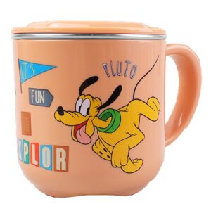 Everyday Delights Pluto & Goofy ABS Stainless Steel Cup with Lid, 250ml