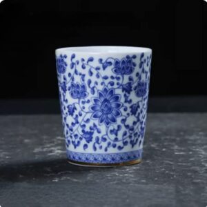 eylink chinese tea cup pretty tea cupp loose tea cup floral tea cups china cup teacup set tea cup (flower branch. - big straight cup)