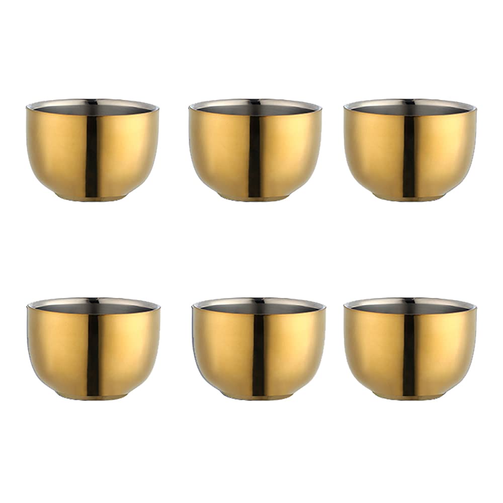 Buyer Star Stainless Steel Tea Cups, Espresso Cups, Double Wall Vacuum Insulated Mini Cups Set of 6