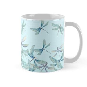 dragonfly blue coffee mug 11oz & 15oz ceramic tea cups white