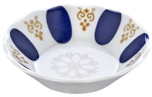 hakan traditional melamine turkish teacup saucers, authentic design tea glass plates, non-breakable, 6 pcs, 3.9 in (blue)