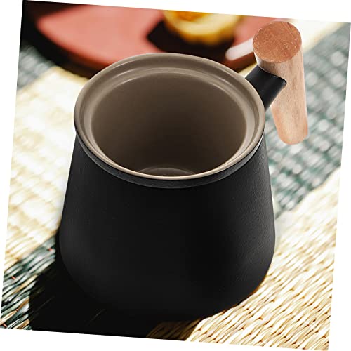 Luxshiny 1 Set Cup Tazas De Cafe Glass Pitcher with Lid China Tea Cup Stovetop Tea Kettle Glass Drinking Cups Drink Tumbler Ceramic Tea Cup with Lid Wooden Tea Bottle Concentrate