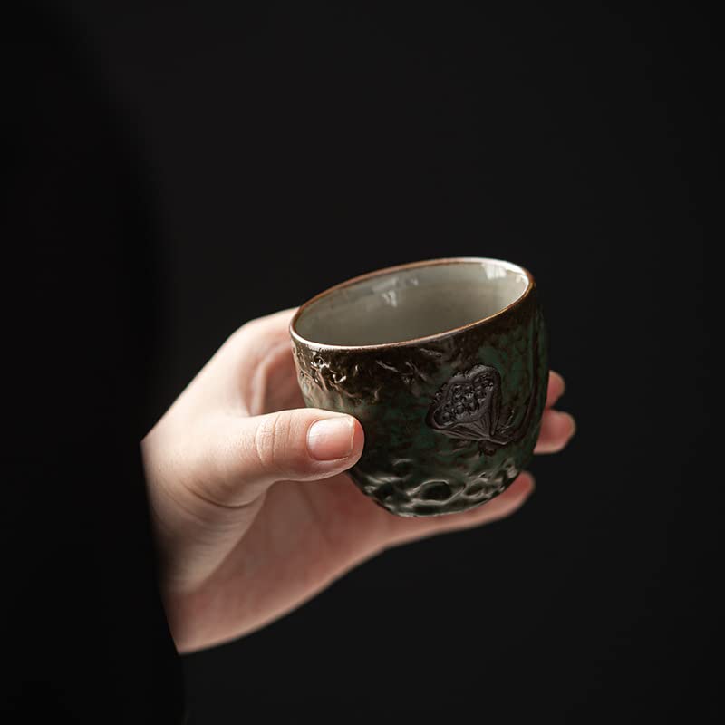 Tteacup Set,Handmade Tea Cup,6-Piece Set of Traditional Chinese Tea Cups,Tea Cup Without Handle,Porcelain Teacup,Traditional Chinese Tea Cup (????-???)