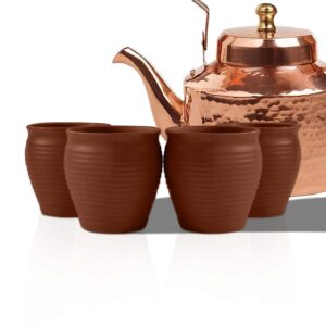 Odishabazaar Ceramic 6 Pc Kulhar Kulhad Cups Traditional Indian Chai Tea Cup Set of 6(5.4 oz)