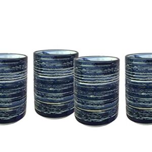 KCHAIN Pack of 4 Ceramic Teacup Set 10oz 300mL Japanese Tea Cups Mugs Set