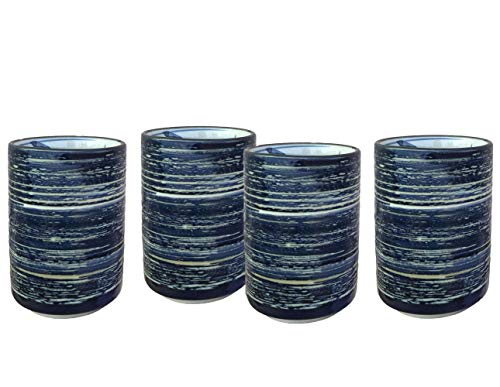 KCHAIN Pack of 4 Ceramic Teacup Set 10oz 300mL Japanese Tea Cups Mugs Set