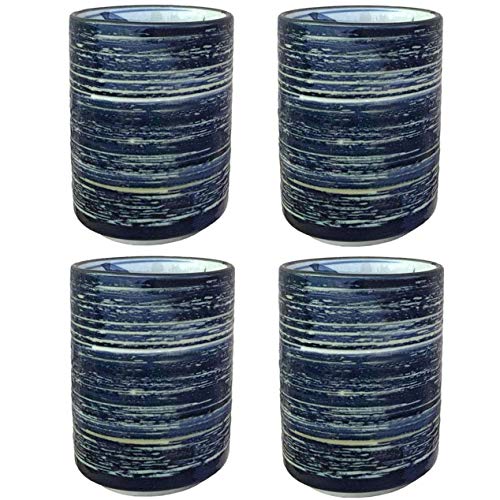 KCHAIN Pack of 4 Ceramic Teacup Set 10oz 300mL Japanese Tea Cups Mugs Set