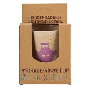 jack n' jill rinse/storage cup - hippo
