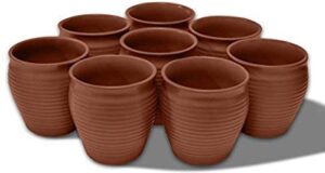 artisansorissa reusable natural clay mud kulhad kullad tea coffee cup set of 6 for health benifit 160ml