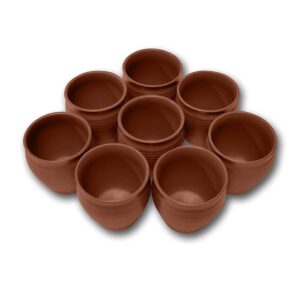 Artisansorissa Reusable Natural Clay Mud Kulhad Kullad Tea Coffee Cup Set of 6 for Health Benifit 160ml