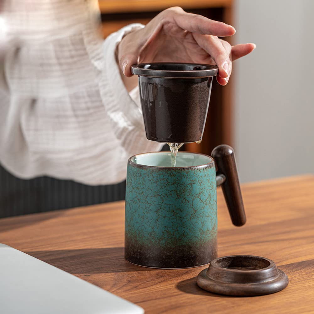 PAYNAN 270ml Creativity Office Filter Mug Household Tea Water Separation Tea Cup Kung Fu Tea Set