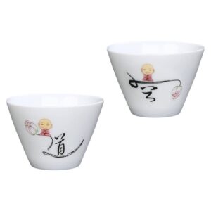 happyyami japanese decor 2pcs chinese handmade kungfu tea cup bone china white tea cups ceramic tea mugs vintage decor