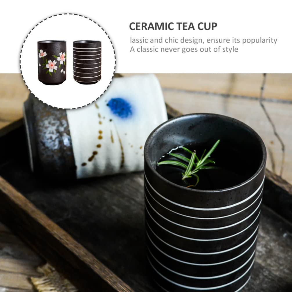 Hemoton 2pcs Japanese Tea Cup Ceramic Tea Mug Hot Drinks Mug Ceramic Coffee Mug Toast Mug Porcelain Tea Cups Chinese Tea Cups Tradition China Tea Cup Tea Glasses Pottery Ceramics Classical