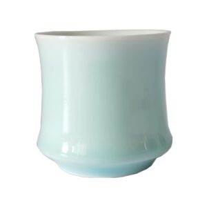 teacups 5.5oz porcelain coffee cups for tea and beer chinese celadon(sky blue)