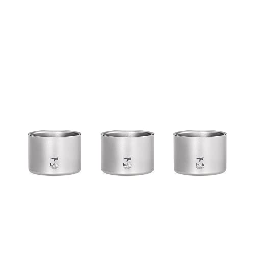 Keith Titanium Tea Set (3 Double-Wall Cups only - Ti3926)