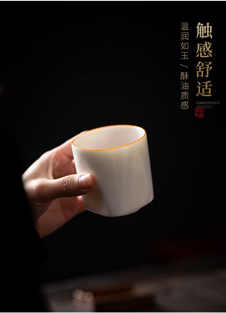 Traditional Chinese Tea Cup Small teacups Bulk Small Teacup Tea Cup Without Handle Porcelain Teacup Handmade Tea Cup (a 160ml)