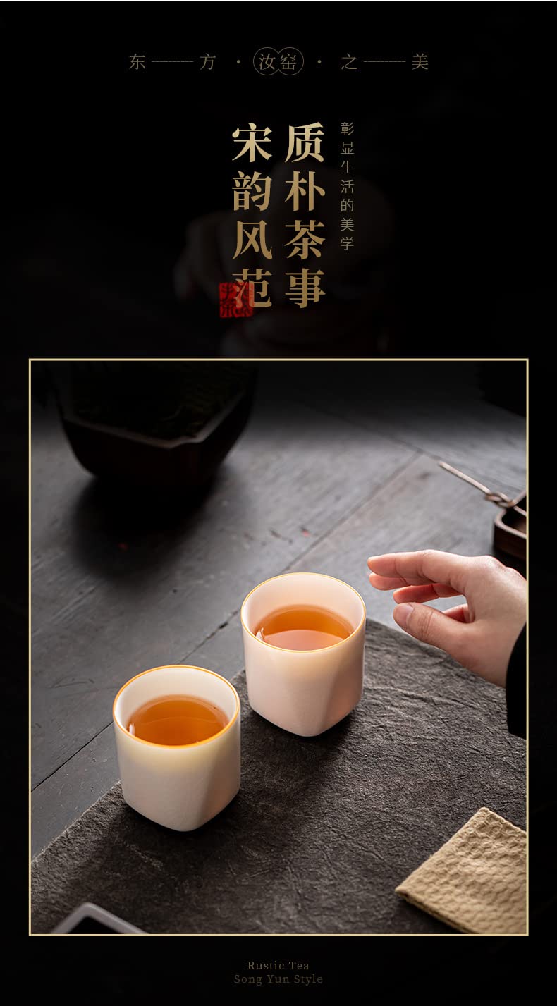 Traditional Chinese Tea Cup Small teacups Bulk Small Teacup Tea Cup Without Handle Porcelain Teacup Handmade Tea Cup (a 160ml)