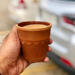 Odishabazaar Terracotta(Real Mitti) Baked Kullad - Set Of 6 using for Tea And Coffee 100/120ml