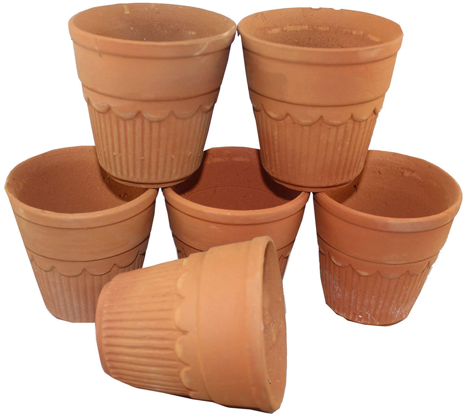 Odishabazaar Terracotta(Real Mitti) Baked Kullad - Set Of 6 using for Tea And Coffee 100/120ml