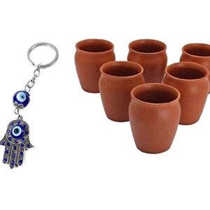 Odishabazaar Reusable Natural Clay Kulhad Tea Coffee Cup Set of 5(200ml)