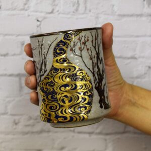 Kutani Yaki(ware) Japanese Yunomi Tea Cup Kourin