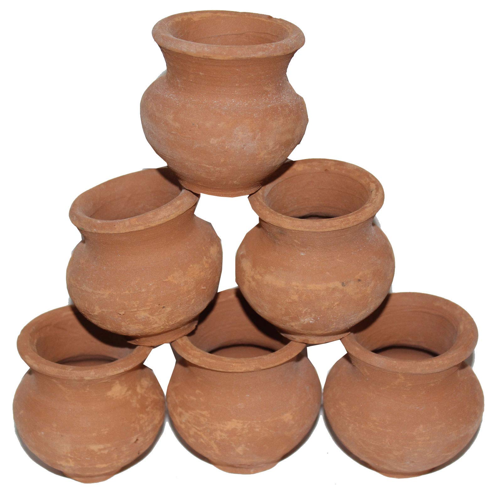 Odishabazaar Baked Kulhar Kulhad Cups Tandoori Chai Tea Cup Set of 6 (3.38 oz)