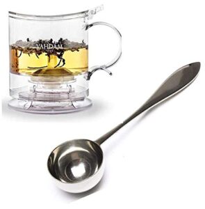 vahdam, perfect serve tea spoon & imperial tea maker, 16 oz, bottom dispensing tea pot