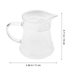 BESTonZON Sharing Glass Tea Cup Tea Fair Cup Chinese Gong Kung Fu Tea Milk Pitcher Cha Hai Tea Fairness Cup Sharing Pitcher Teaware Accessory