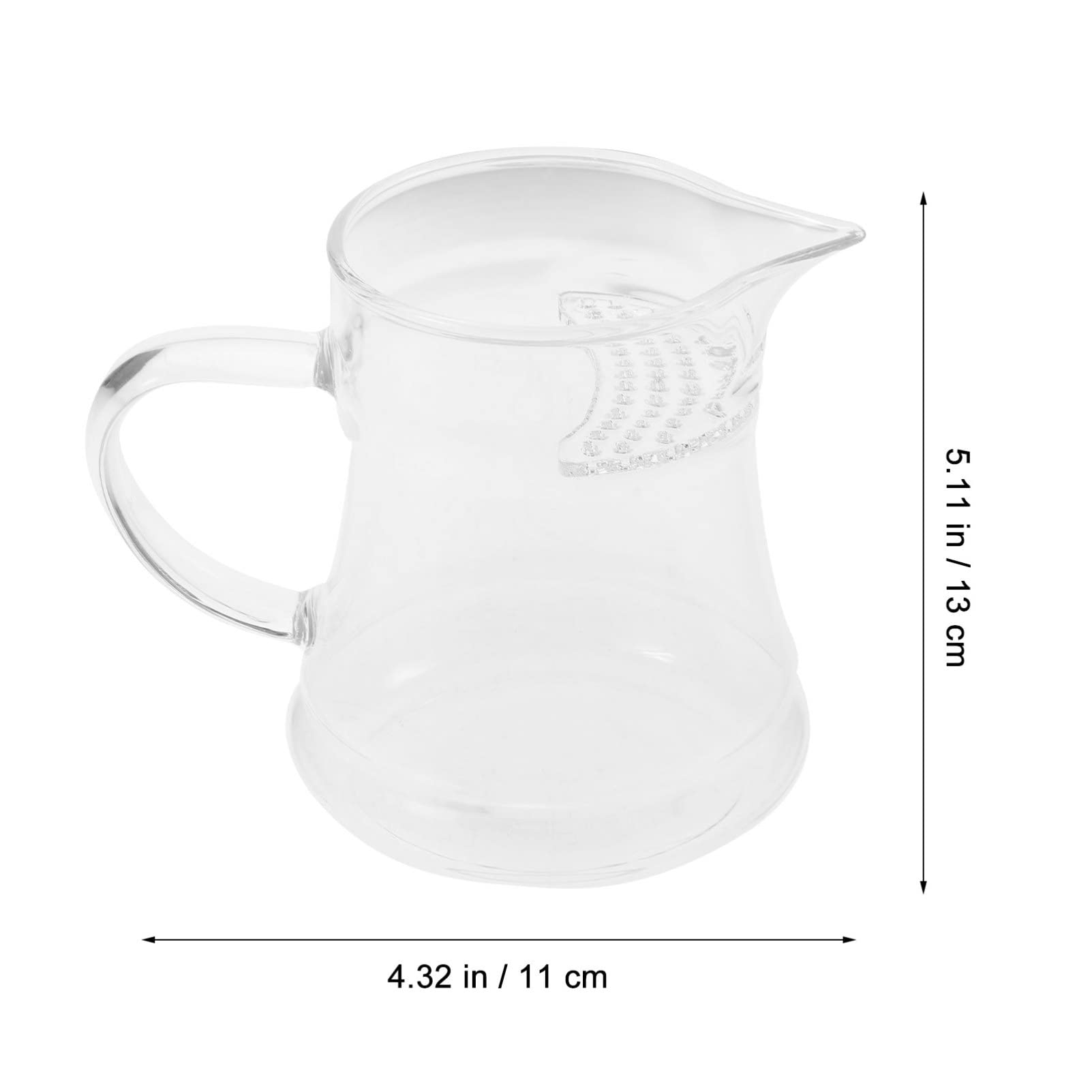 BESTonZON Sharing Glass Tea Cup Tea Fair Cup Chinese Gong Kung Fu Tea Milk Pitcher Cha Hai Tea Fairness Cup Sharing Pitcher Teaware Accessory