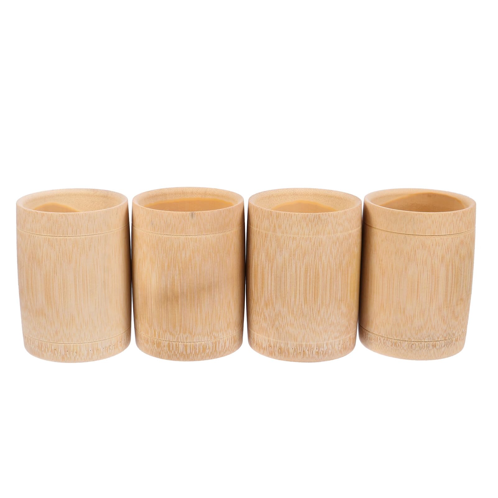 DOITOOL 4PCS Bamboo Tea Cups Set, Bamboo Teacups Coffee Mug Wine Mug for Drinking Tea Coffee Wine Beer Hot Drinks