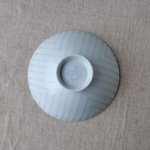 Hakusan Pottery S-20 Flat Tea Wan, White, Approx. φ5.9 x 2.1 inches (15 x 5.3 cm), Masahiro Mori Design, Hasami Ware Made in Japan