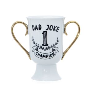 boxer gifts dad joke number 1 champion trophy mug | fun novelty father's day gift for dads