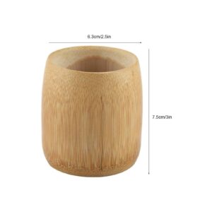 NITRIP Natural Pure Bamboo Tea Cup Handmade No Paint Eco-Friendly Home Water Cups(M)