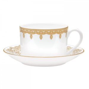 waterford lismore lace gold teacup & saucer