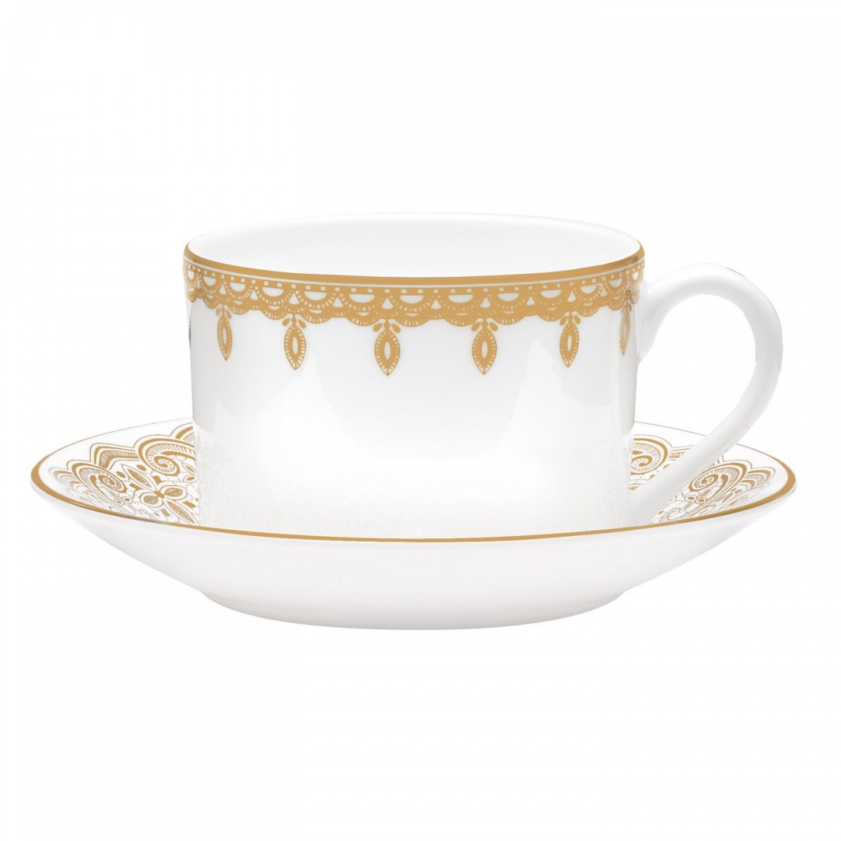 WATERFORD Lismore Lace Gold Teacup & saucer