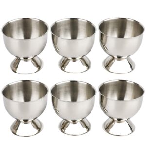 egg cup holder set for soft boiled eggs include 6 stainless steel egg tray kitchen tool