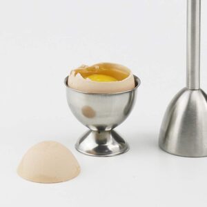 2Pcs Stainless Steel Egg Cups Egg Holders Egg Tray Kitchen Gadgets Tools for Hard Boiled Eggs, Silver