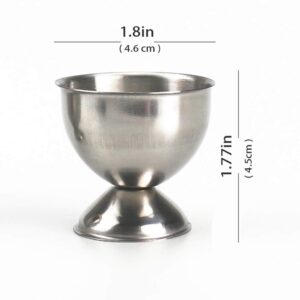 2Pcs Stainless Steel Egg Cups Egg Holders Egg Tray Kitchen Gadgets Tools for Hard Boiled Eggs, Silver