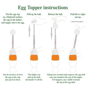 Mevis Line Egg Cups for Soft Boiled Eggs, Includes 2 Egg Holder, 2 SS Spoons, 1 Egg Timer and 1 SS Egg Topper Cracker