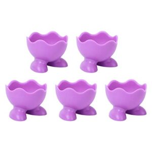 amosfun 5pcs egg boiled holder cups cup eggs for- silicone egg cup holders boiled egg serving cups (random color)