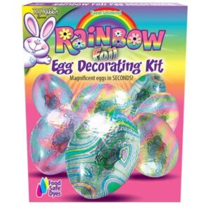 rainbow foil easter egg decorating kit