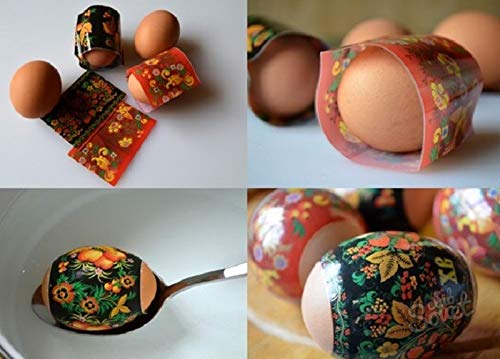 Easter Egg Shrink Wrappers - Ukrainian Easter Eggs - Pysanky Egg Decorations - Easter Egg Sleeves - Easter Egg Wrappers - Russian Easter Egg Wraps - Orthodox Easter Egg Arounds -Egg Wrap