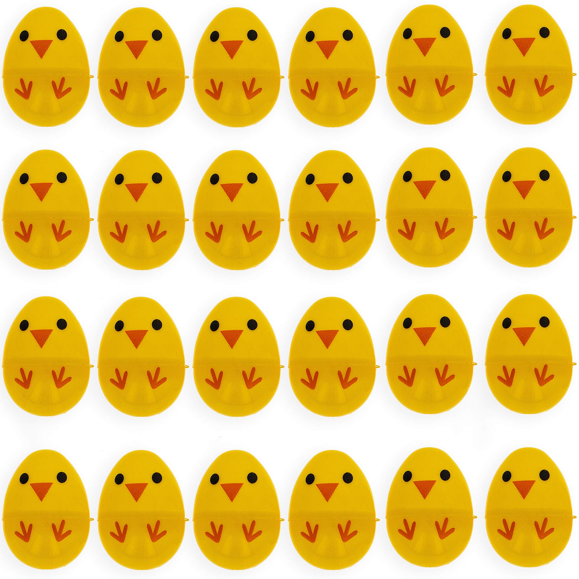 Cheerful Chicks: Set of 20 Chicks Fillable Plastic Easter Eggs 2.25 Inches