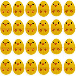 Cheerful Chicks: Set of 20 Chicks Fillable Plastic Easter Eggs 2.25 Inches