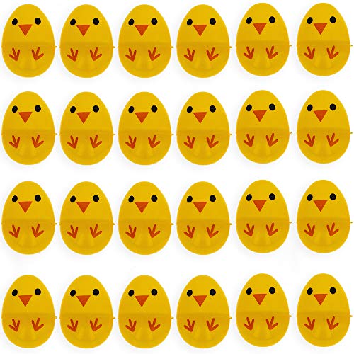 Cheerful Chicks: Set of 20 Chicks Fillable Plastic Easter Eggs 2.25 Inches