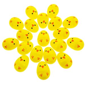 Cheerful Chicks: Set of 20 Chicks Fillable Plastic Easter Eggs 2.25 Inches