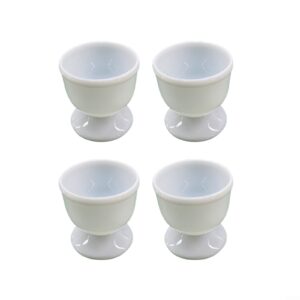 egg cup set of 4 holder breakfast boiled cooking easy to clean childhood memories kitchen white egg cup holder